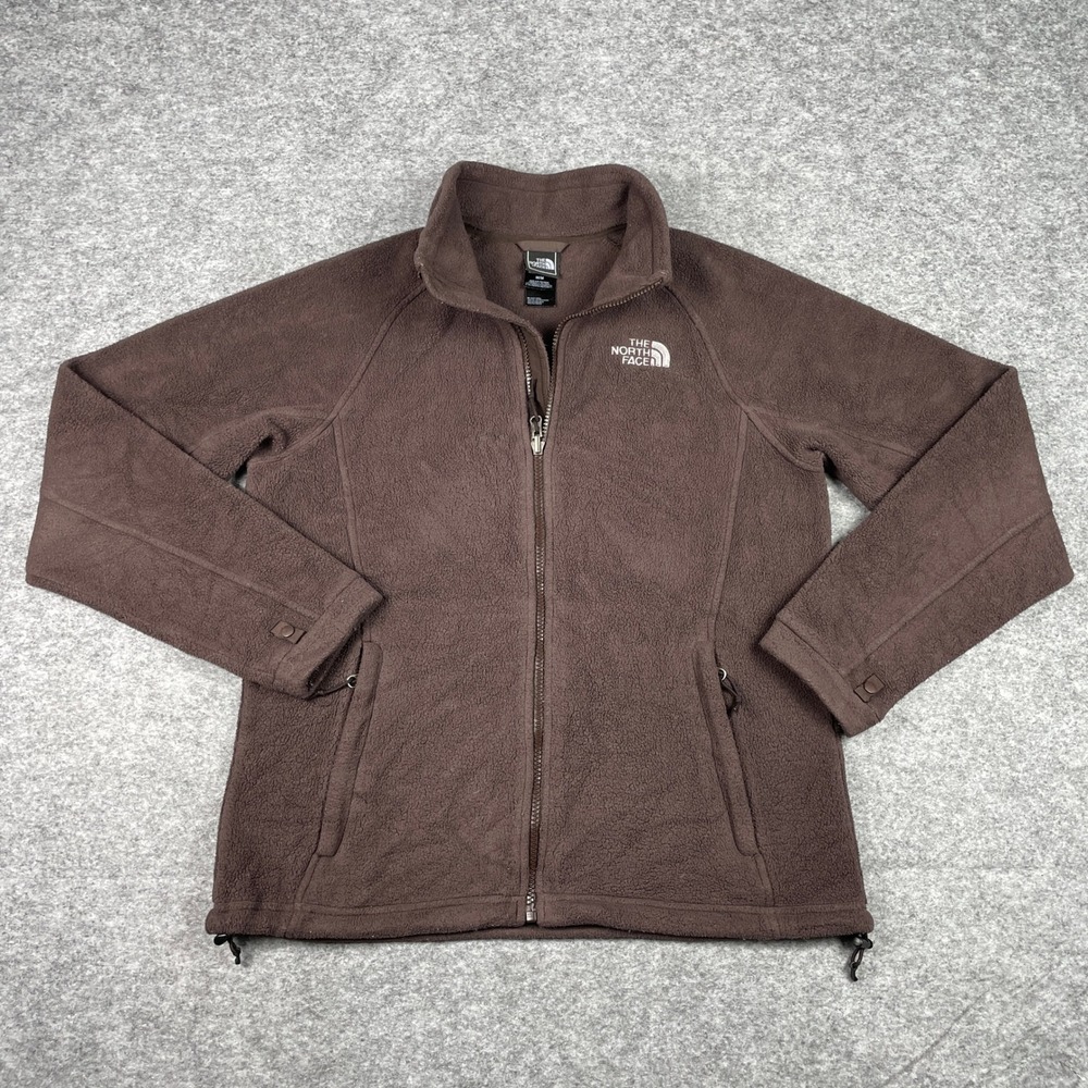 The North Face Fleece Jacket Womens M Brown Full Zip T201 AY2U Midweight Layer